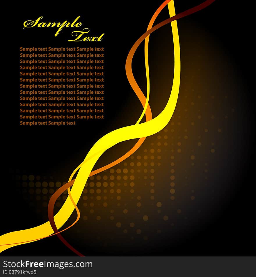 Abstract template with yellow lines. Abstract template with yellow lines