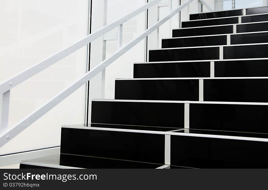 Ladder in a building conducting upwards