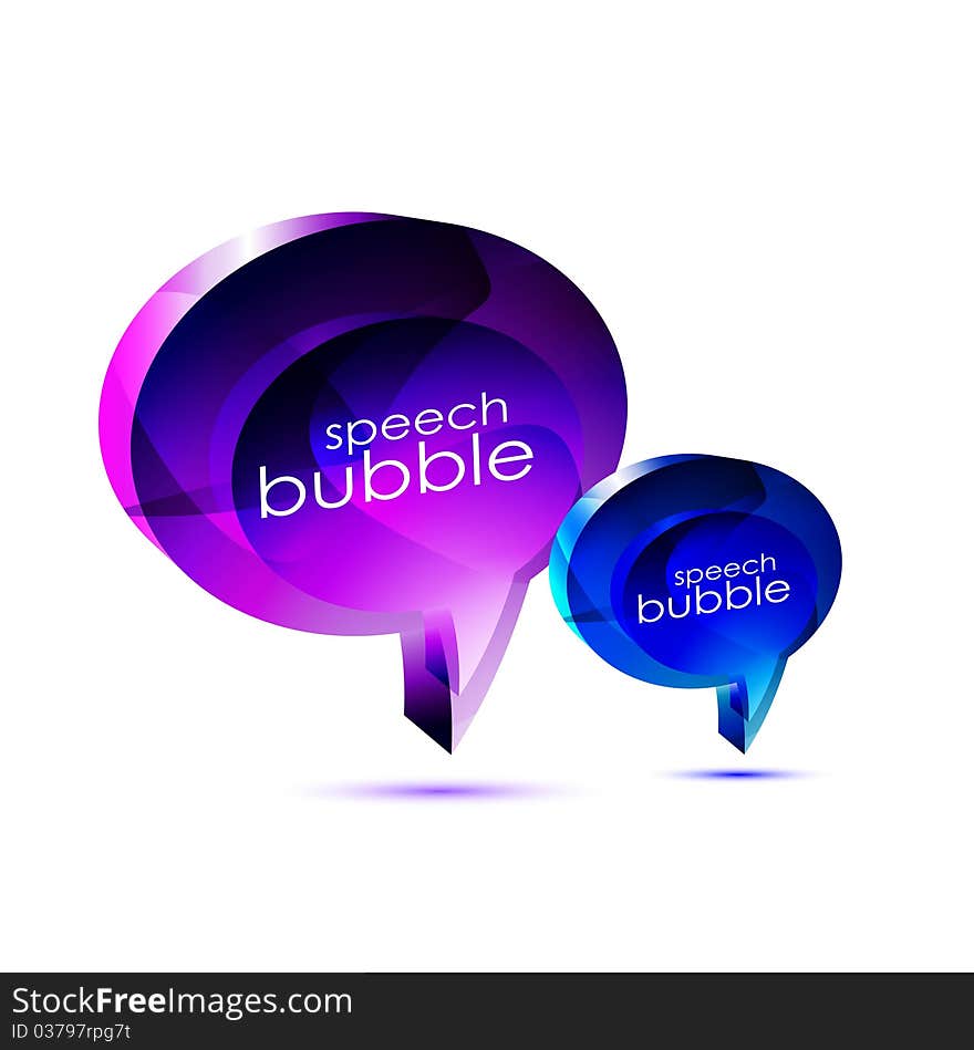 Business concept design with 3d speech bubble