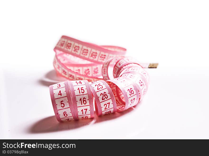 Tape Measure on white background