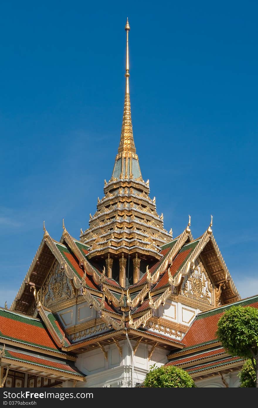 The top the roof of Chaki Mahaprasart, landscape, Bangkok, Thailand. The top the roof of Chaki Mahaprasart, landscape, Bangkok, Thailand