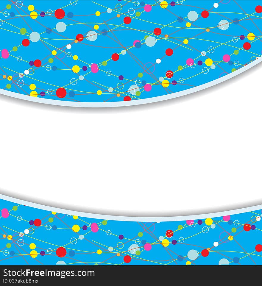 Bright confetti on ablue background. Colorful Frame. Bright confetti on ablue background. Colorful Frame.