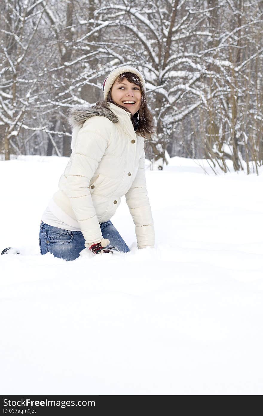 Happy girl having fun outdoor