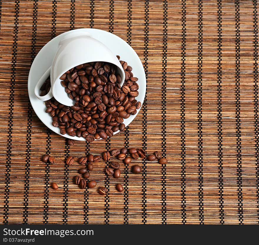 Cup of fresh coffee beans. Cup of fresh coffee beans