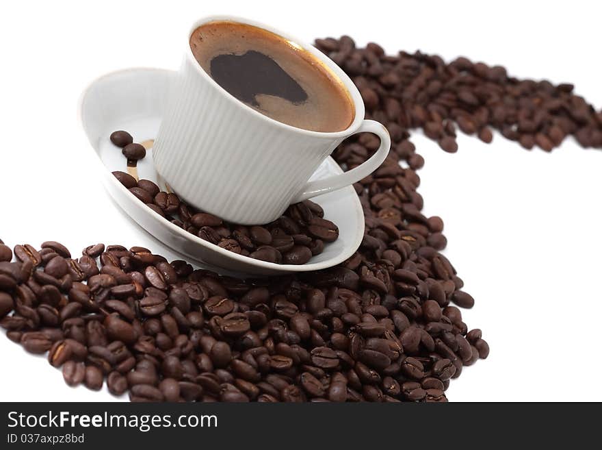 Aromatic and delicious cup of coffee