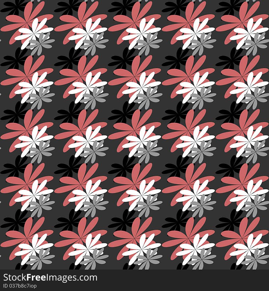 Seamless decorative floral pattern.  Vector illustration. Seamless decorative floral pattern.  Vector illustration.