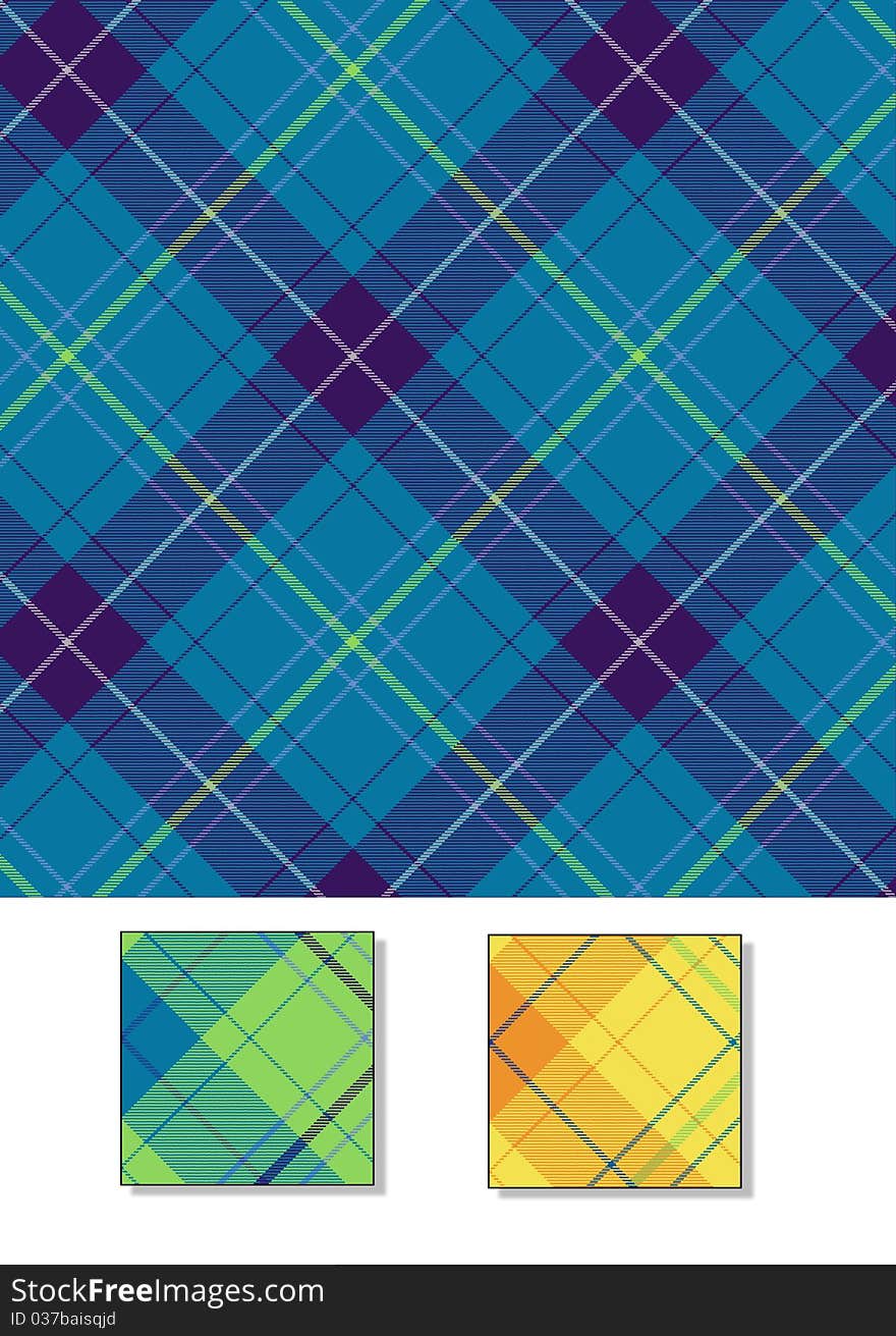 Vector Blue Plaid Background