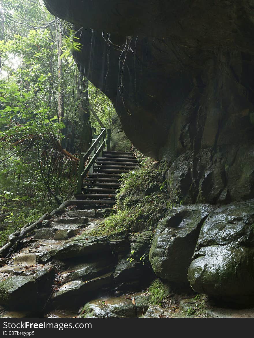 Stairs To A Cave