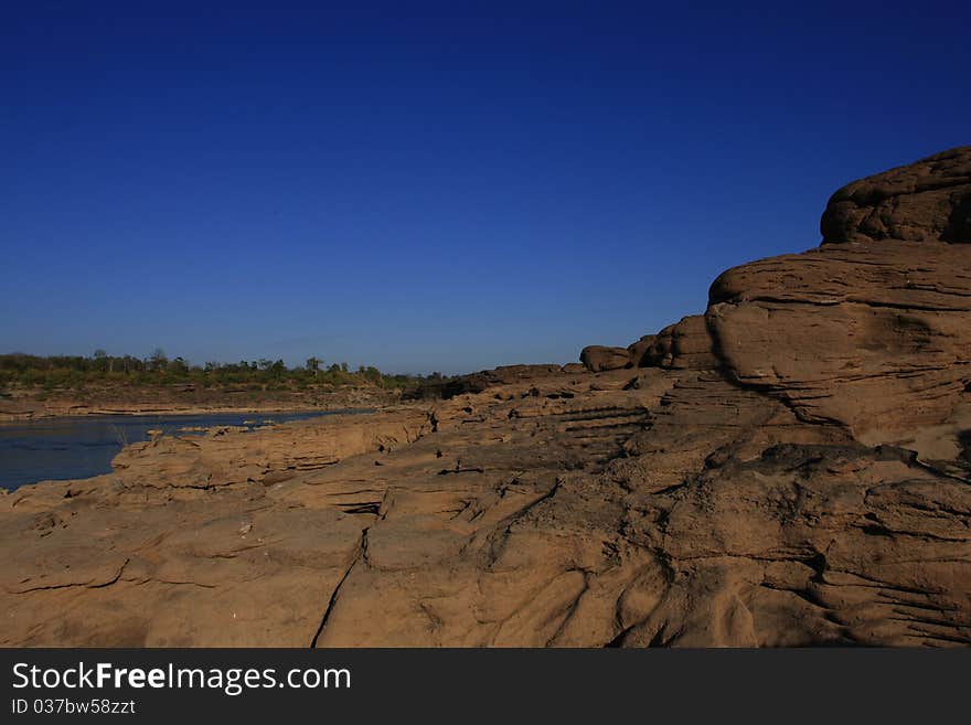 Rock canyon khongjeam Ubol Thailand