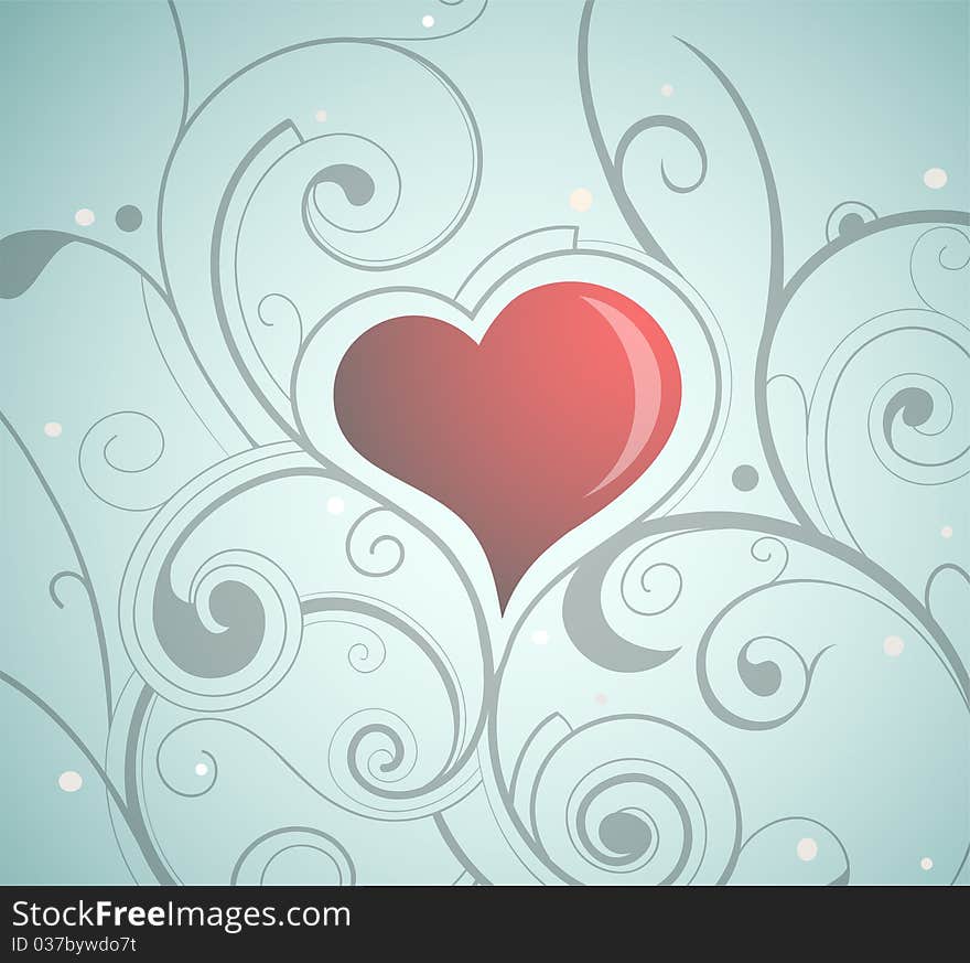 St. Valentines Day related heart-shape design. St. Valentines Day related heart-shape design