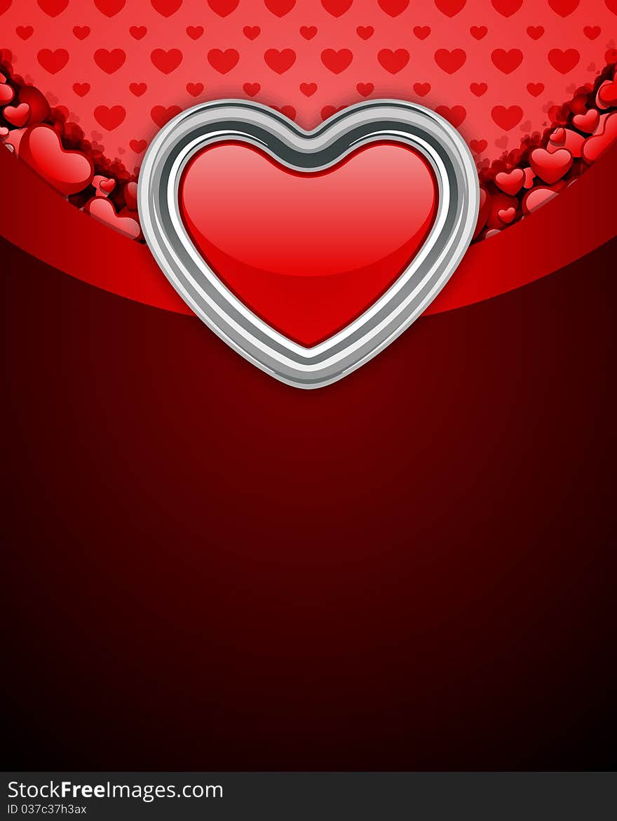 Red glossy heart