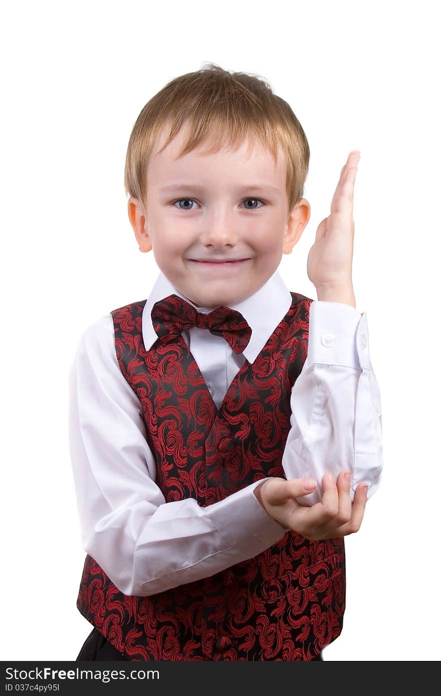 Boy isolated on a white background