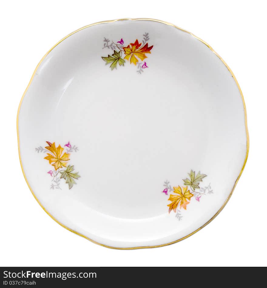 Empty White Plate Isolated