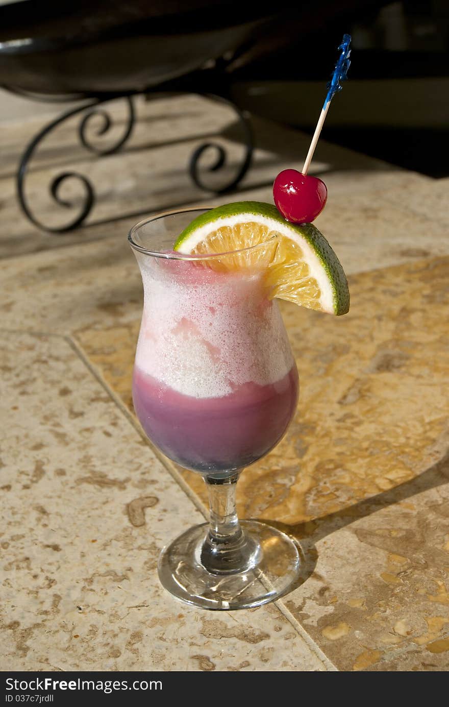 The glamour coсktail with rum and liqueur