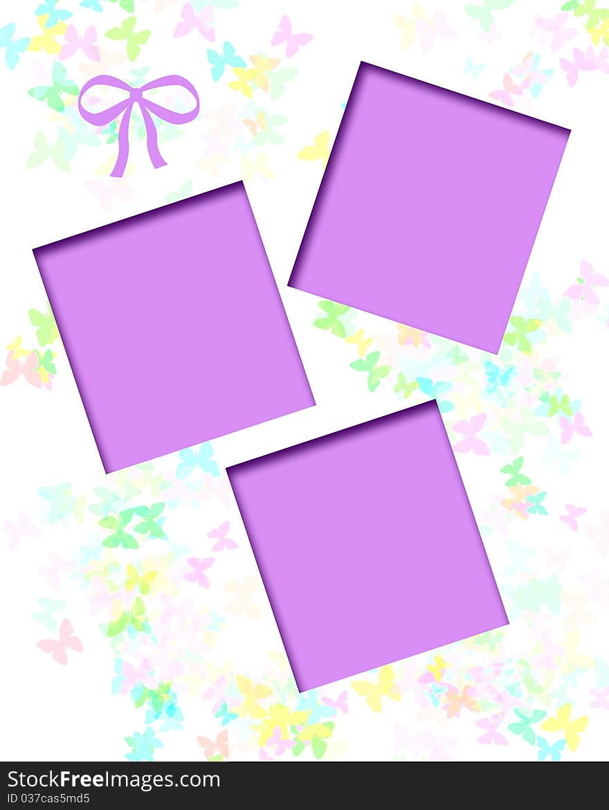 Pastel butterfly scrapbook