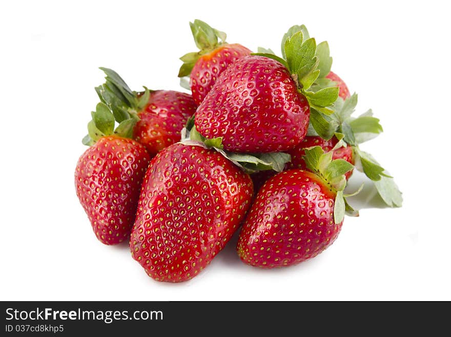 Fresh Strawberries isolated on white background