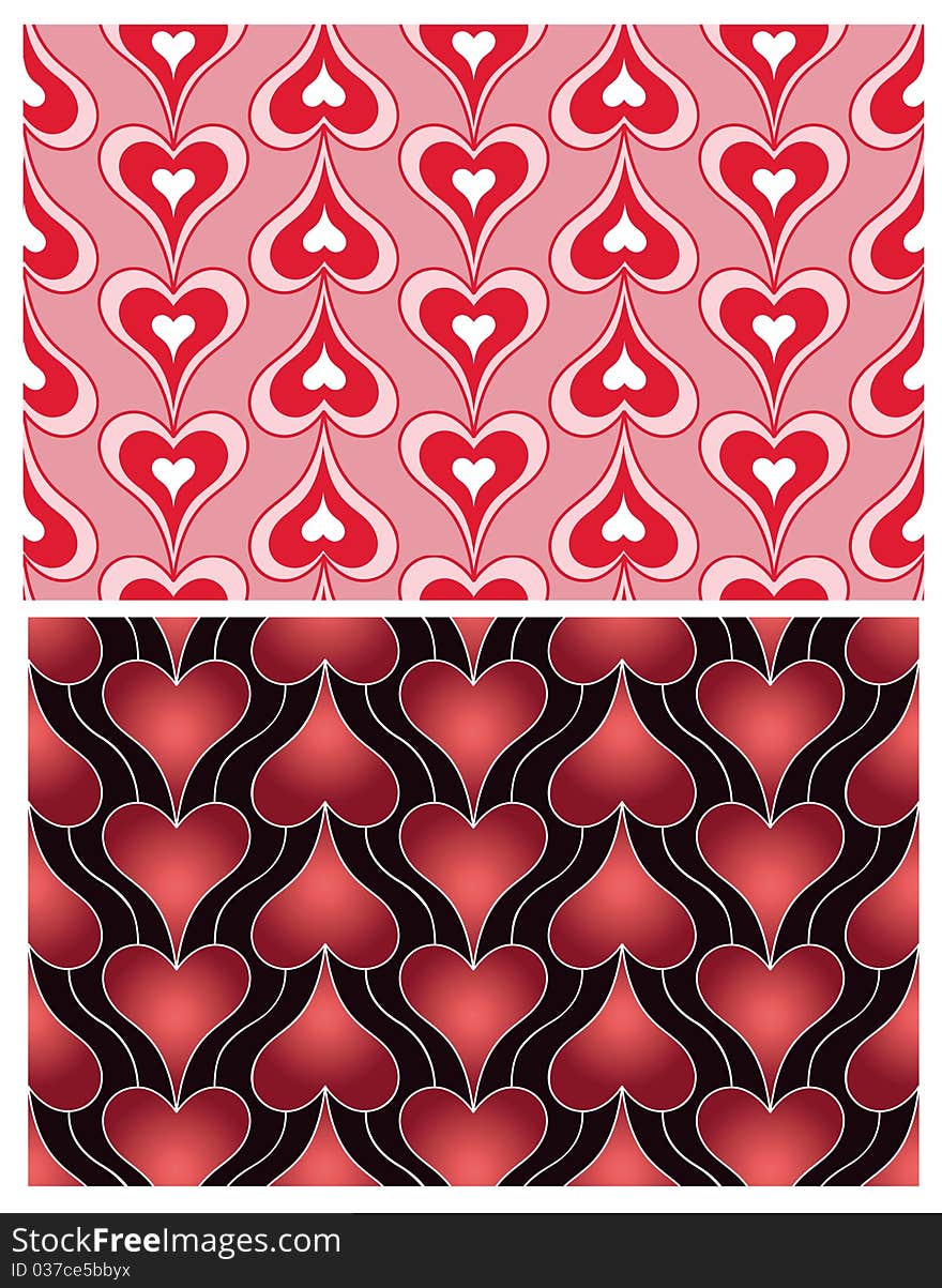 Two variants of heart pattern