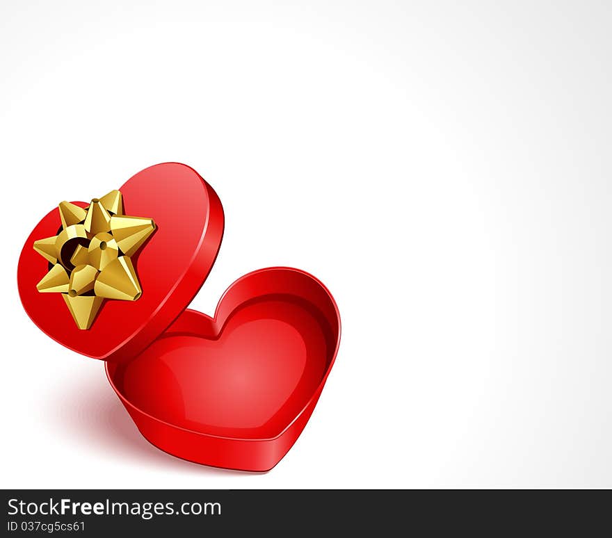 Open gift heart