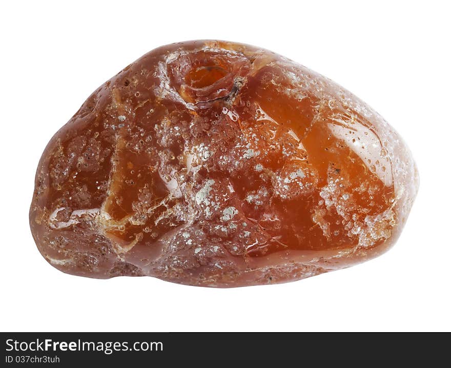 A sample of the mineral agate isolated on a white background