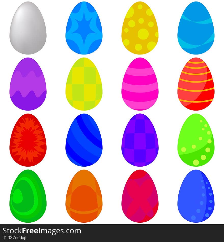 Easter eggs, set