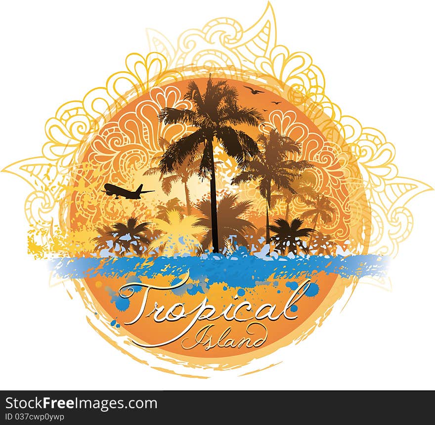 Tropical background summer vacation concept