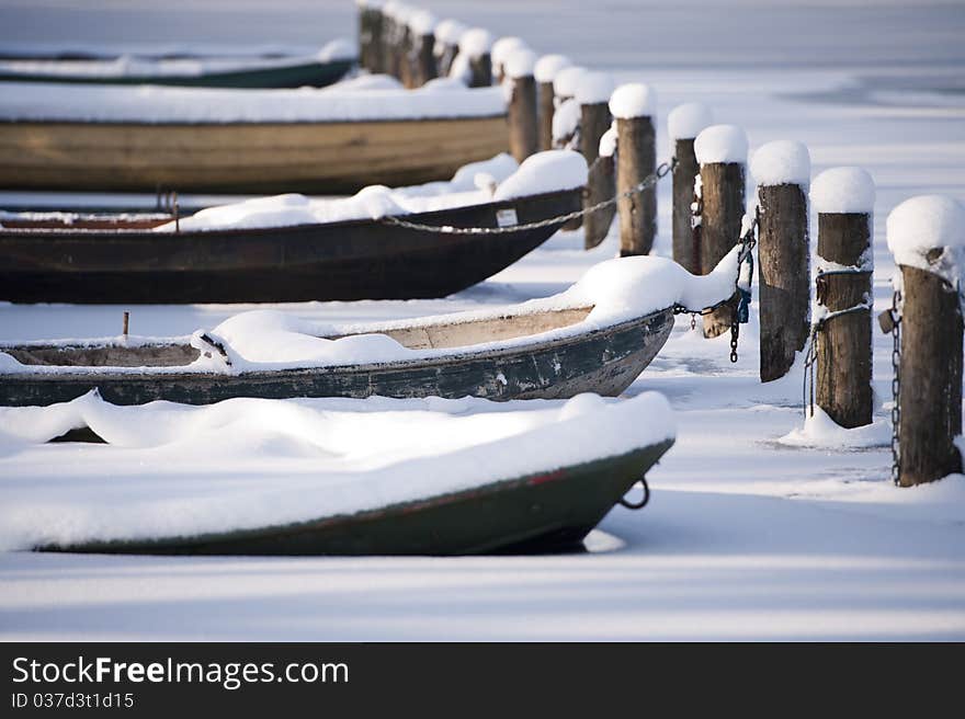 Frozen rowboats