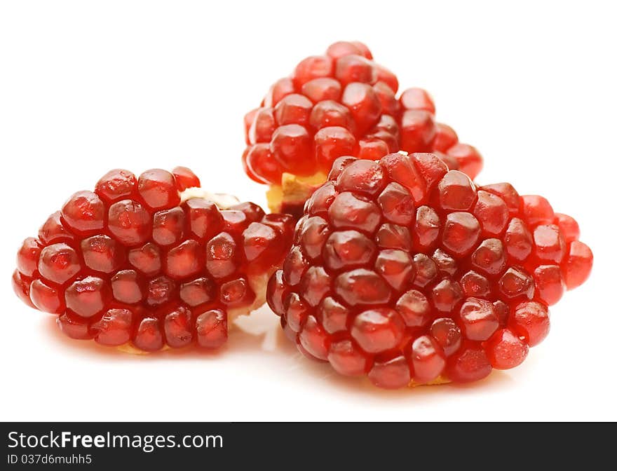 Pomegranate isolated on white