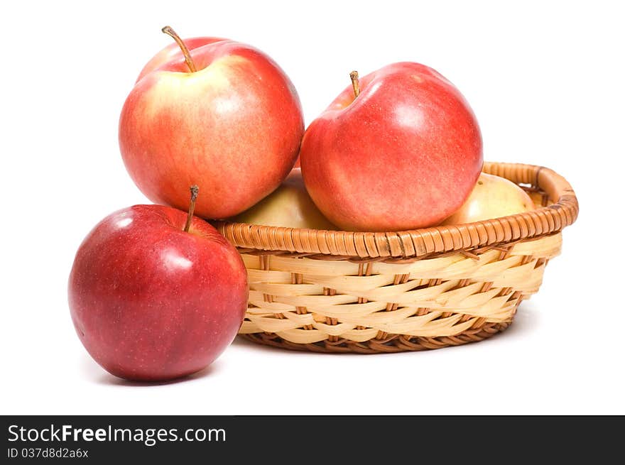 Red Red apple isolated on the white