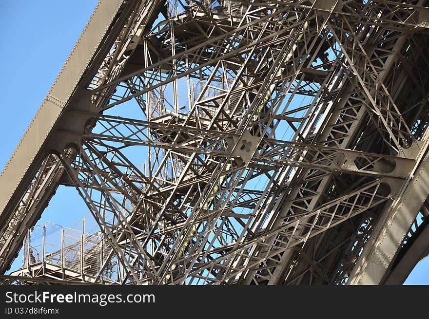 Steel lace in Paris - Eiffel Tower. Steel lace in Paris - Eiffel Tower