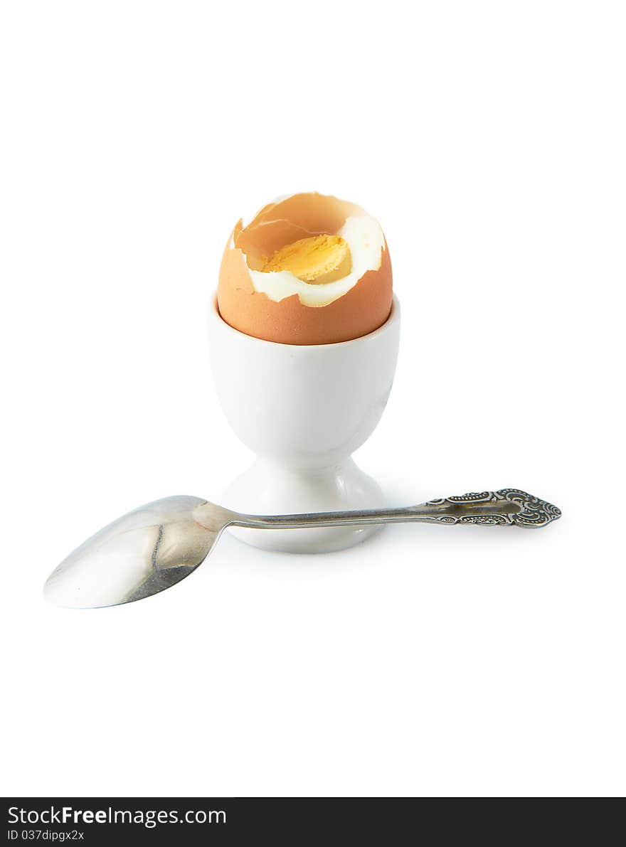 The egg isolated on a white background. The egg isolated on a white background