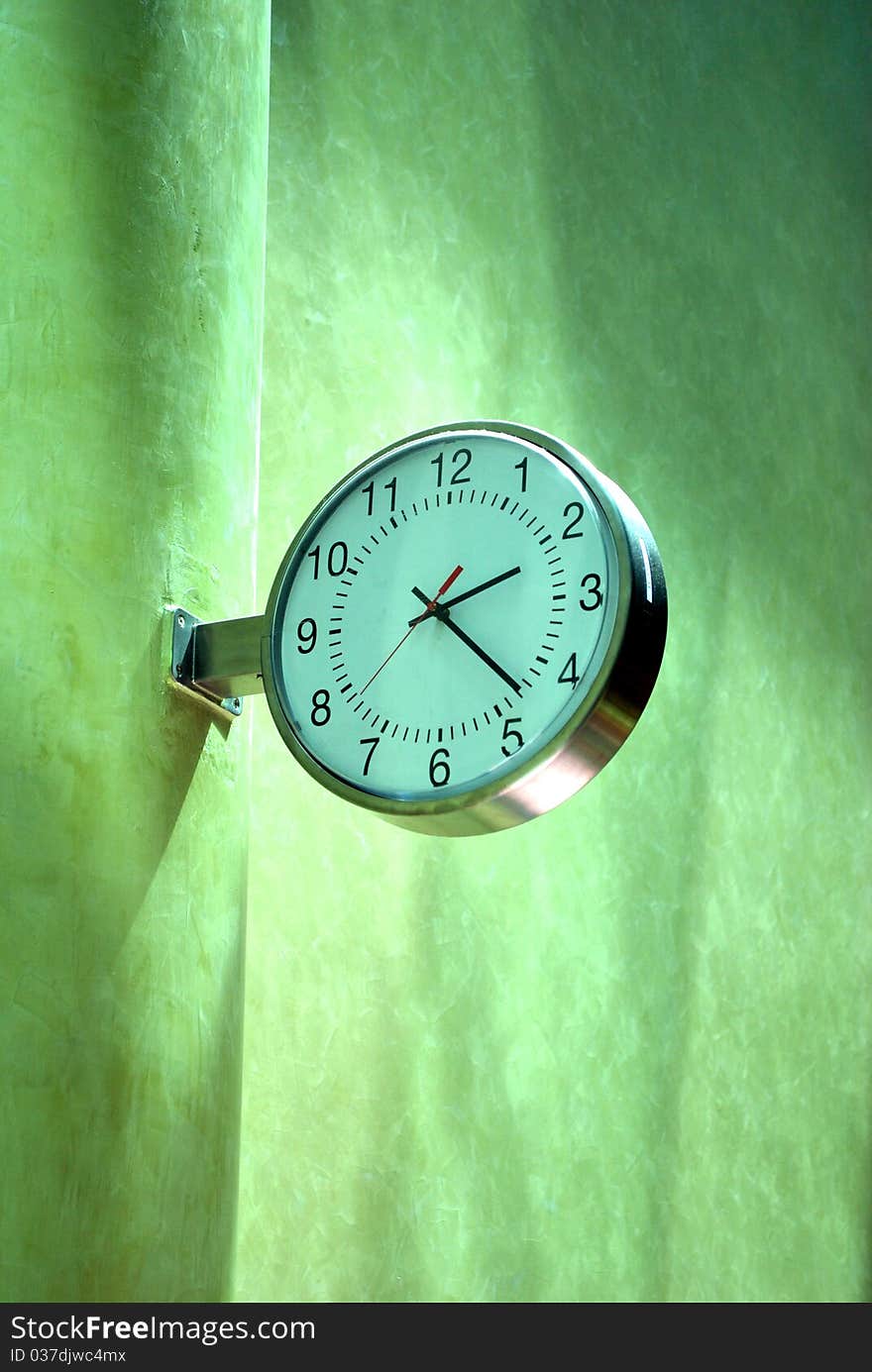 Simple clock attached to the wall