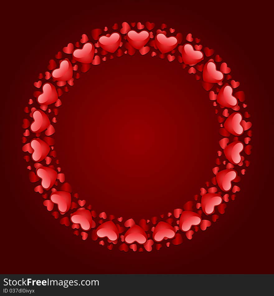 Valentine's day vector background with hearts. Valentine's day vector background with hearts