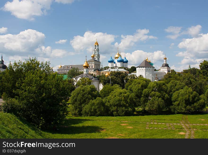 One of the greatest of Russian monasteries not far from Moscow. One of the greatest of Russian monasteries not far from Moscow