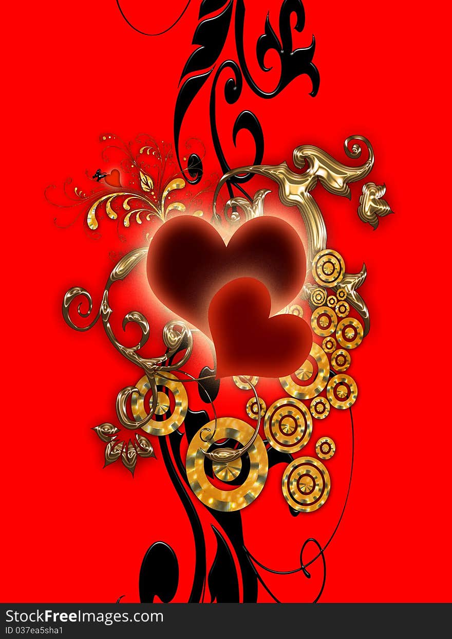 Valentines day on abstract background. Valentines day on abstract background