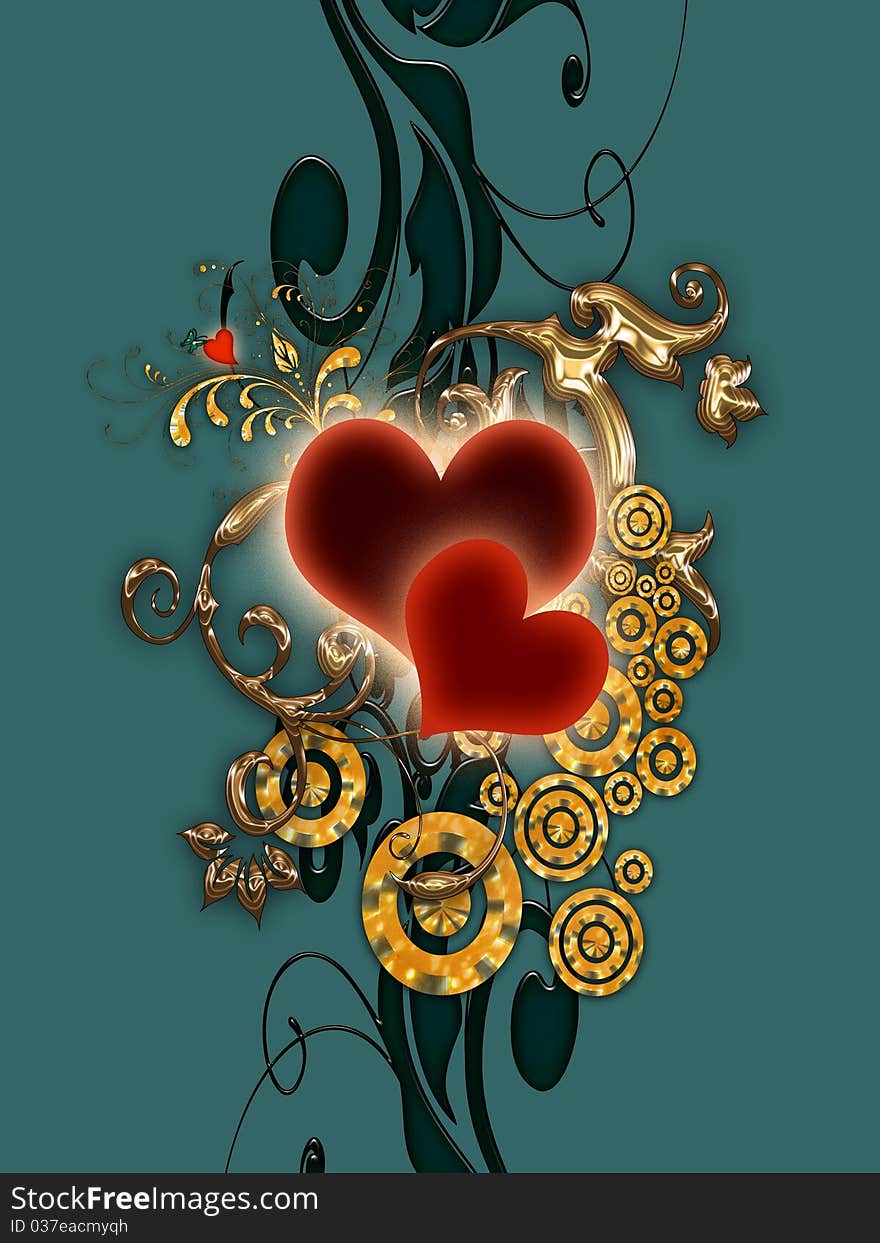 Valentines day on abstract background. Valentines day on abstract background