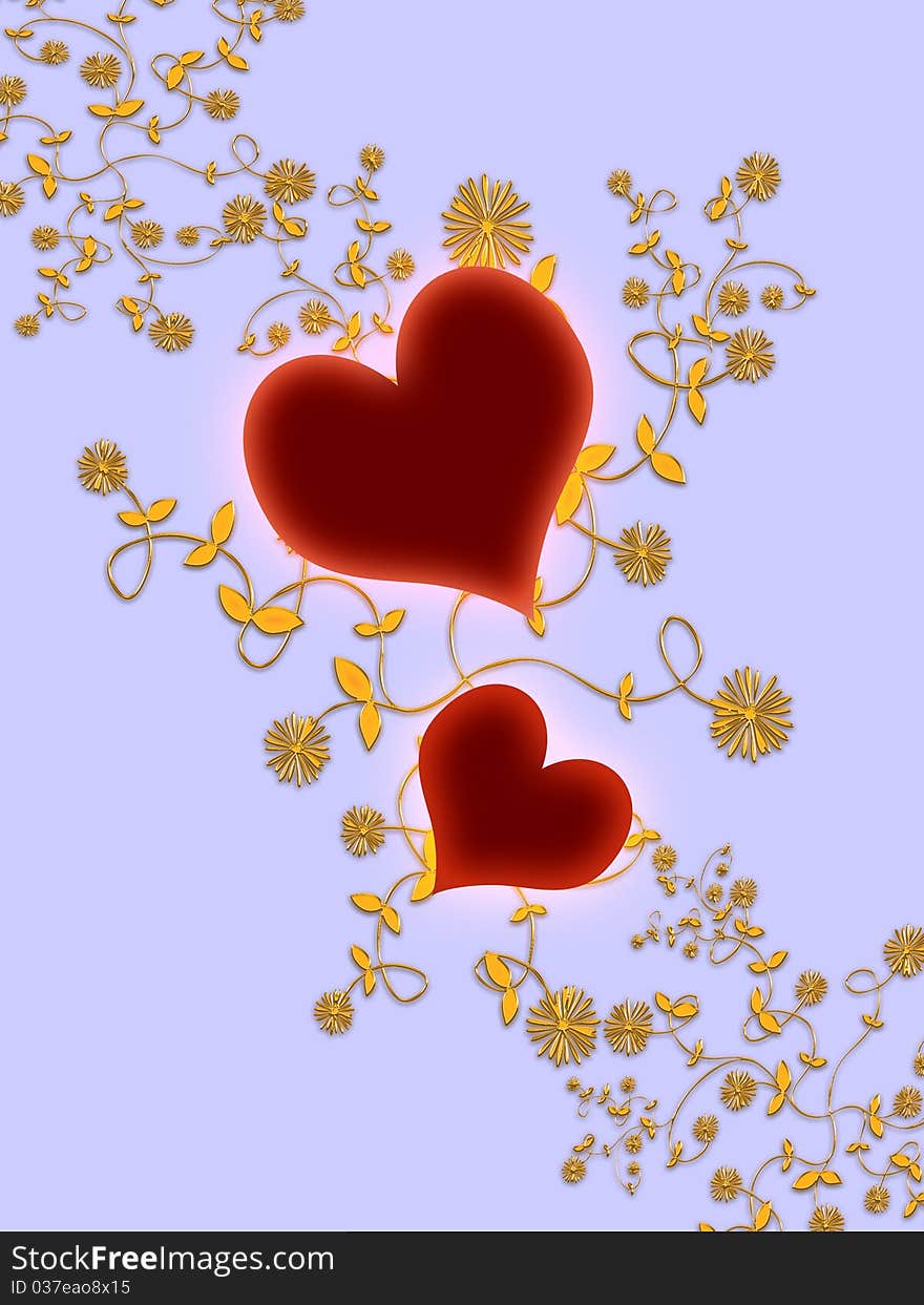 Valentines day on ligh blue background. Valentines day on ligh blue background