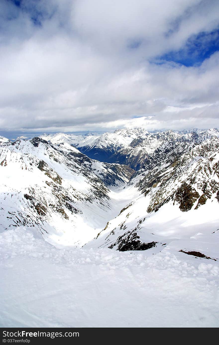 Skiing in the Austrian Alps