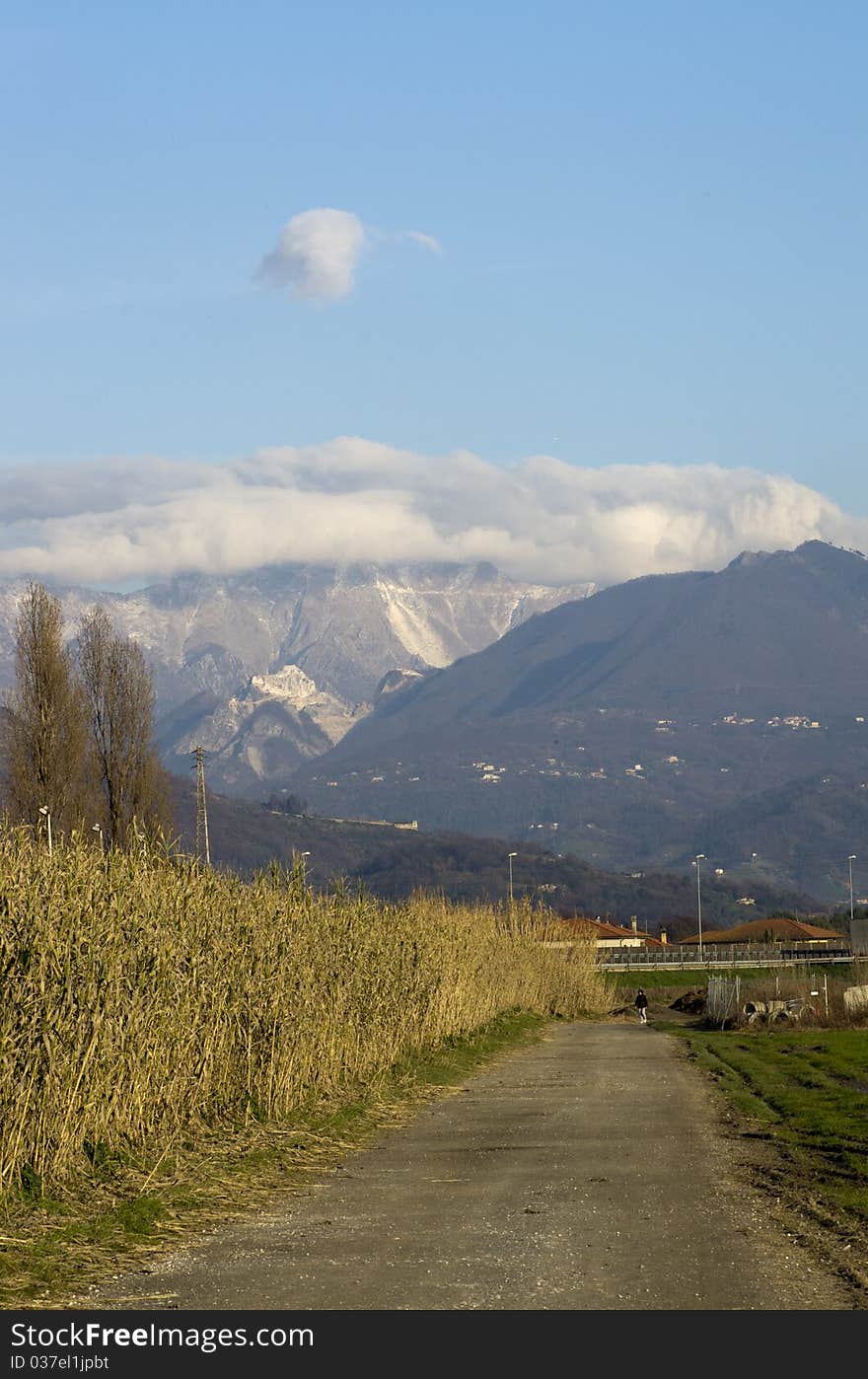 View of appennini mountains,in italy. View of appennini mountains,in italy