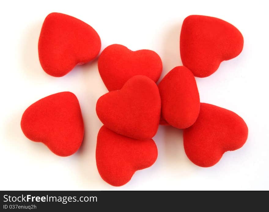 Pile Of Red Hearts