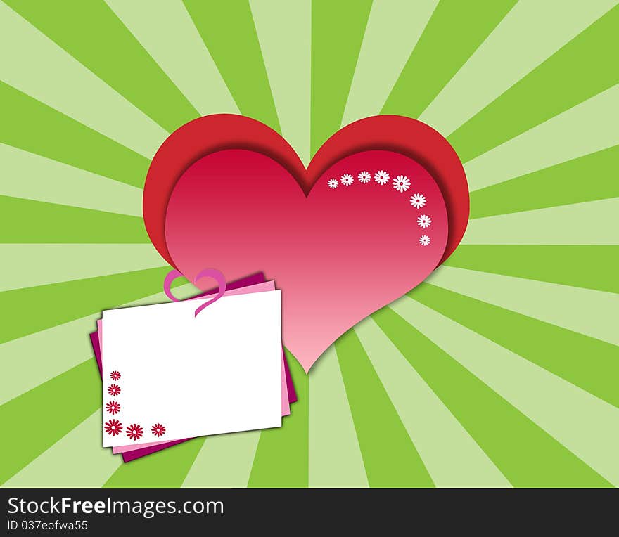 Valentine card in the background with hearts. Valentine card in the background with hearts