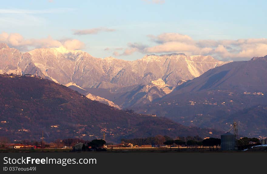 View of appennini mountains,in italy. View of appennini mountains,in italy