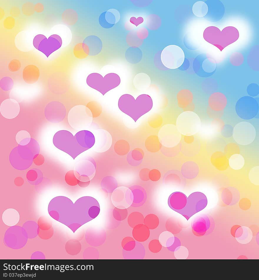 A background pattern with opaque hearts as subtle texture.