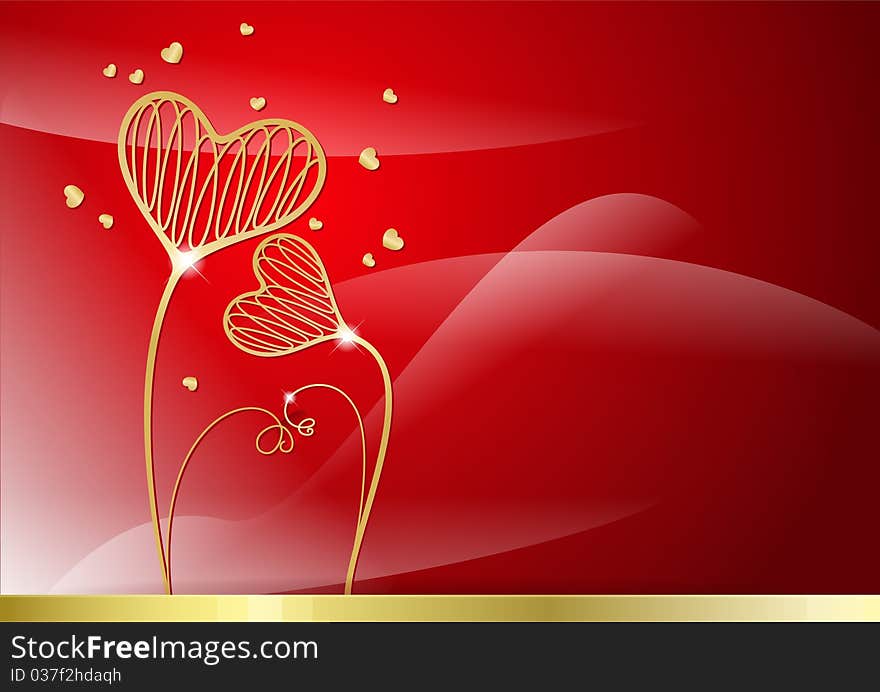 Abstract red background to the Valentine's day. Abstract red background to the Valentine's day