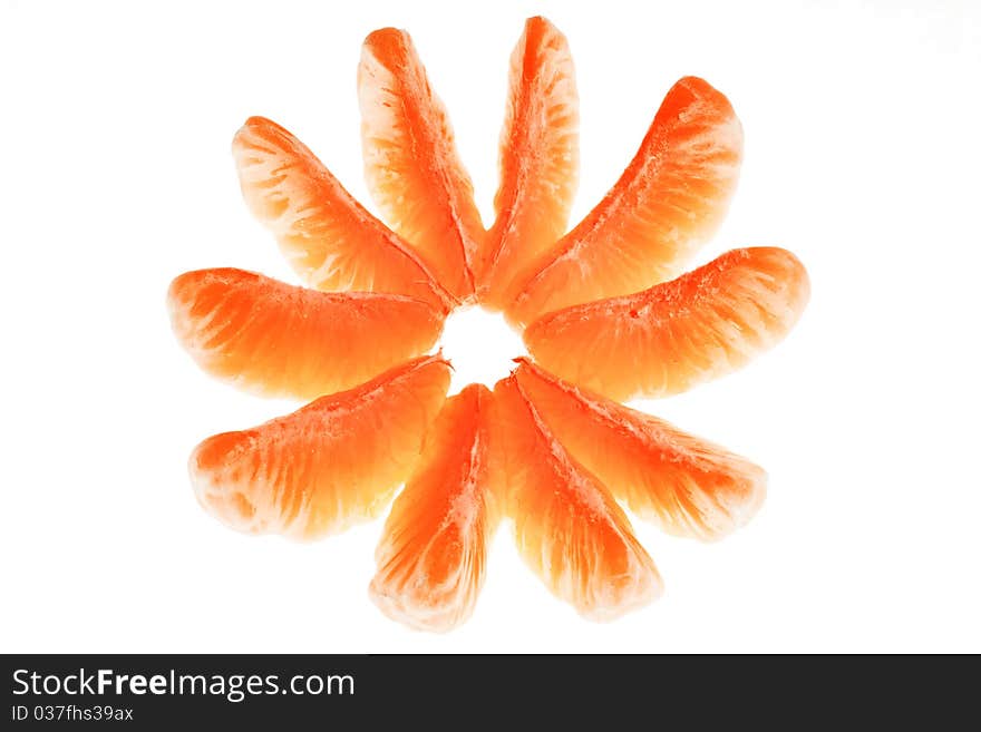 Mandarin orange slices as a flower