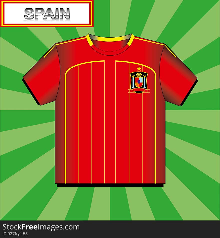 Football (soccer) shirt of spain