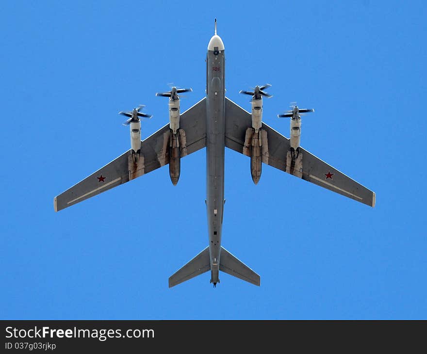 This bomber was flying over Moscow during Victory Days parade in 2010.