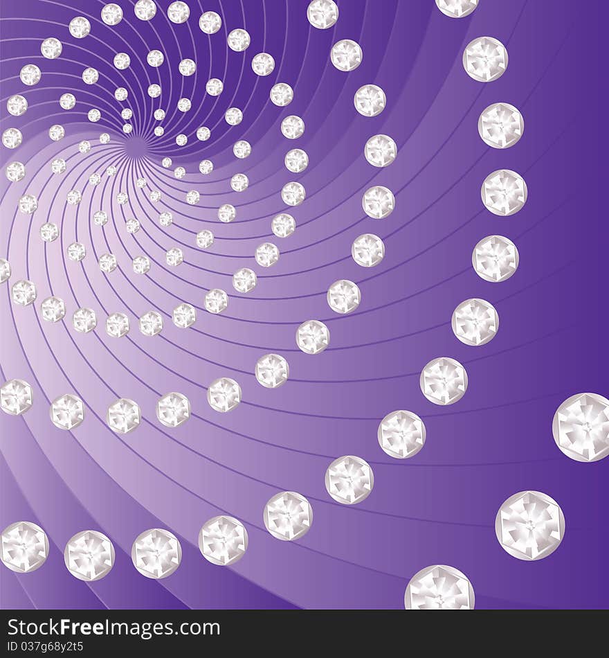 Lilac bright background with diamonds