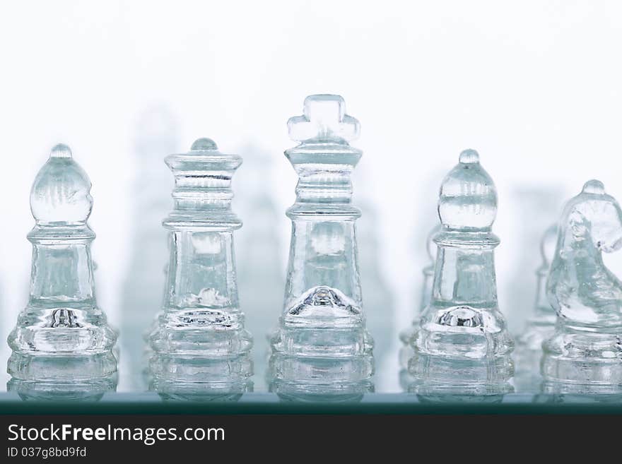 Beautiful glass chess