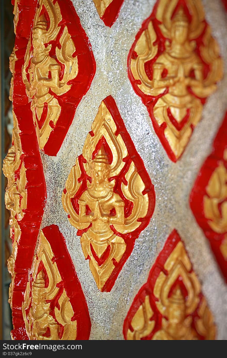 Column in a Buddhist temple