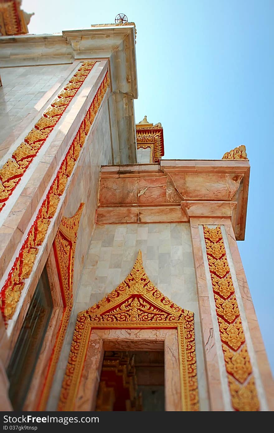 Buddhist temple on a summer day